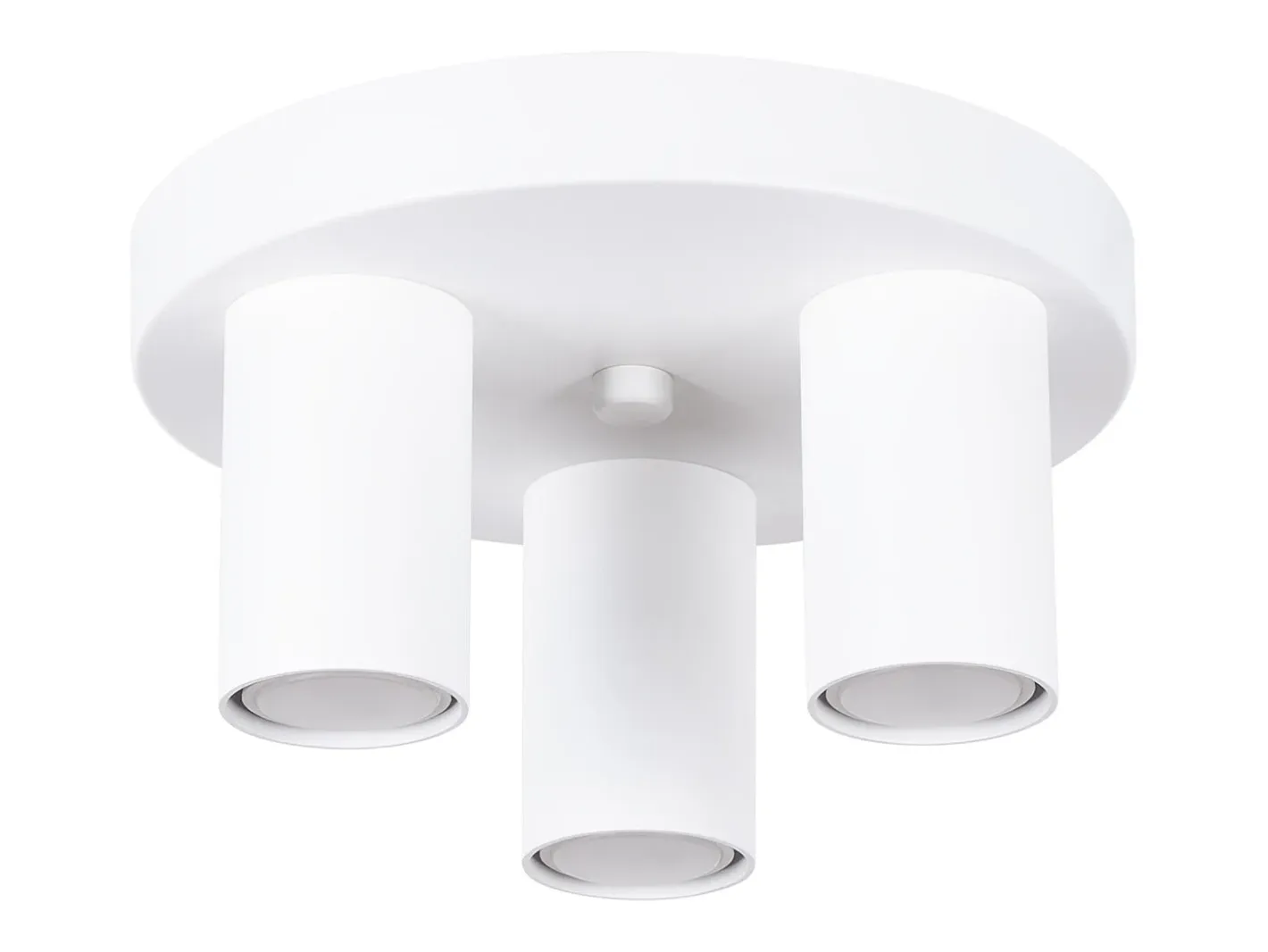 Sollux Lighting Plafón-Lámpara de techo Toris moderno de acero - 3 fuentes luminosas 3000K - L.25 x A.12 cm - Blanco
