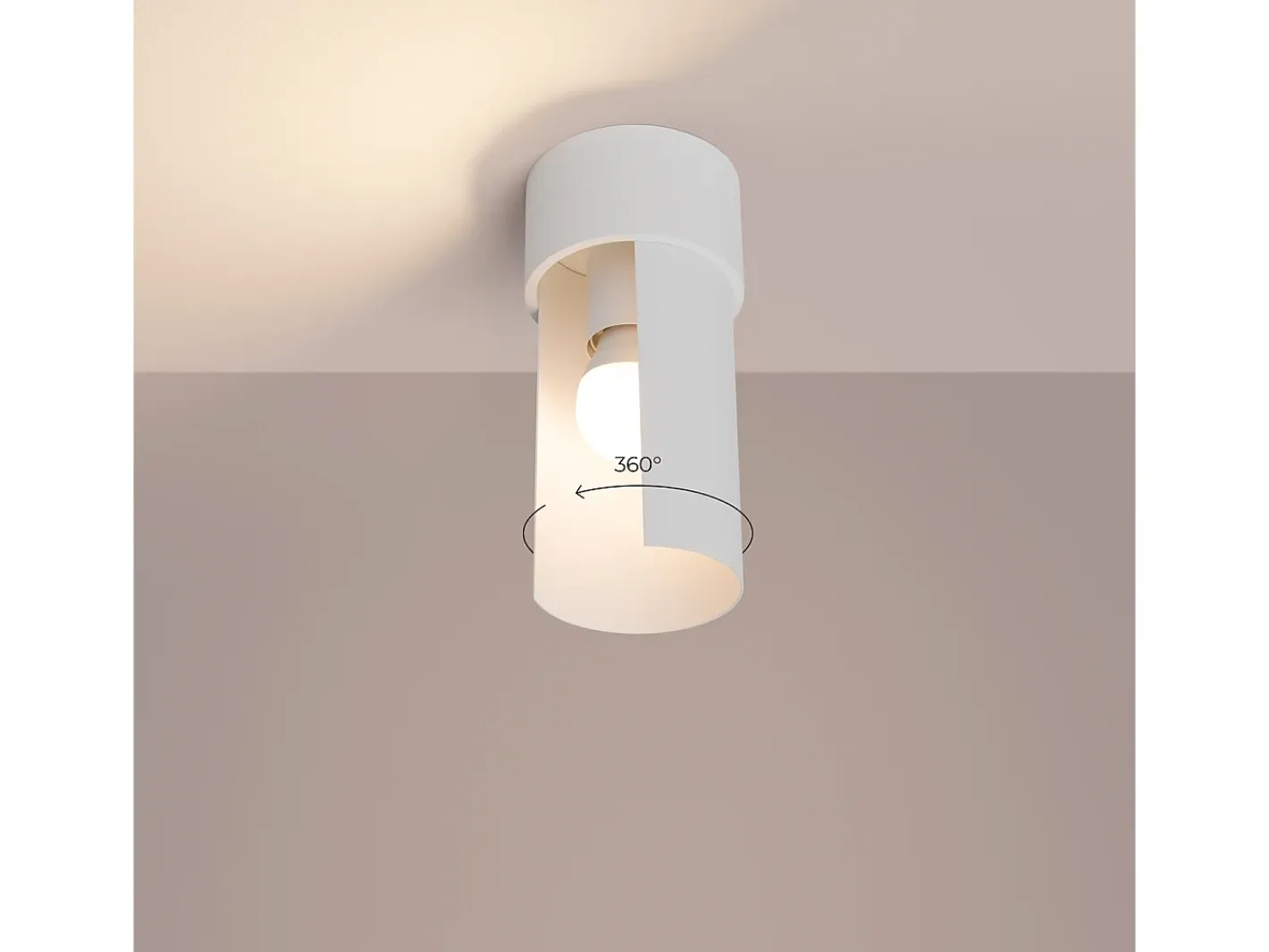 Sollux Lighting Plafón-Lámpara de techo Torow minimalista de acero - 1 fuentes luminosas 4000K - L.10 x A.21 cm - Blanco