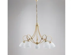 Plafón-Lámpara de techo triangular Anna de metal y aluminio lacado en con LED integrado H.7 Ø50 BL249-P50T Blanco