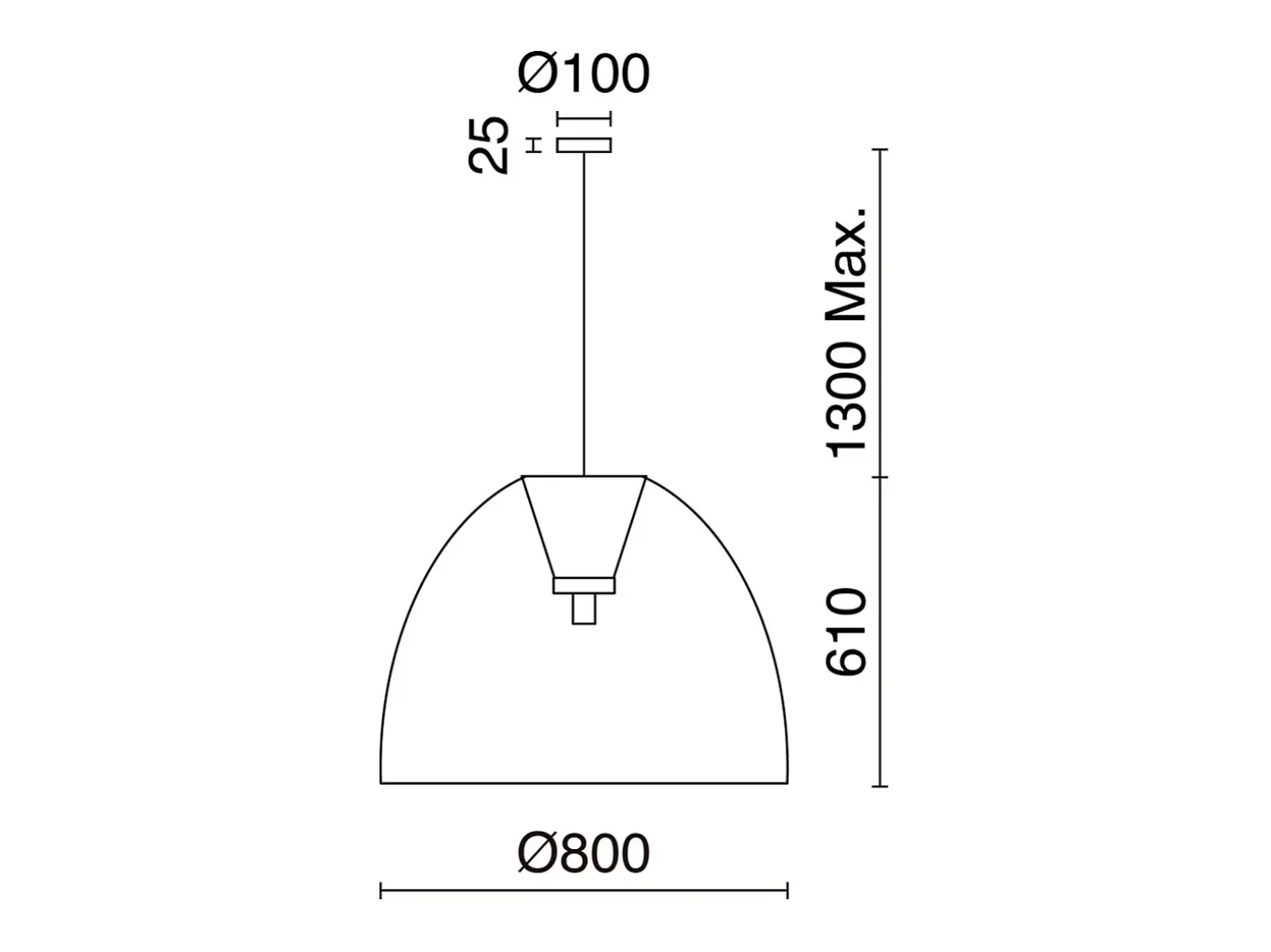 Lámpara Suspendida-Lámpara de techo VIETNAM estilo escandinavo - D. 80 x Alt. 130 cm - acero y fibra natural - negro y mimbre oscuro - IP20- E27 - 15W - exterior Marru00f3n