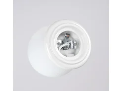 Sollux Lighting Plafón-Lámpara de techo Zori minimalista de cerámica/vidrio vidriado - 1 fuentes luminosas - L.12 x A.12 cm - Blanco