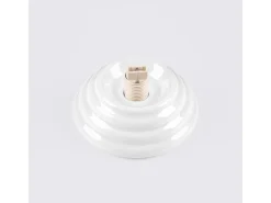 Sollux Lighting Plafón-Lámpara de techo Zori minimalista de cerámica/vidrio vidriado - 1 fuentes luminosas - L.12 x A.12 cm - Blanco