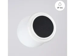 Sollux Lighting Plafón-Lámpara de techo Zori minimalista de cerámica/vidrio vidriado - 1 fuentes luminosas - L.12 x A.12 cm - Blanco