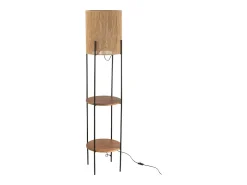 J-Line Lámpara De Mesa-Lámpara estantería de metal 38*38*160 cm Negro