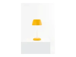 Lámpara De Mesa-Lámpara inteligente Trilli Wi-Fi Azafrán - LED recargable, táctil, aplicación Wi-Fi, cerámica decorada en blanco y ocre Naranja