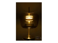 J-Line Lámpara De Mesa-Lámpara LED de vidrio marrón 35*35*58 cm Marru00f3n