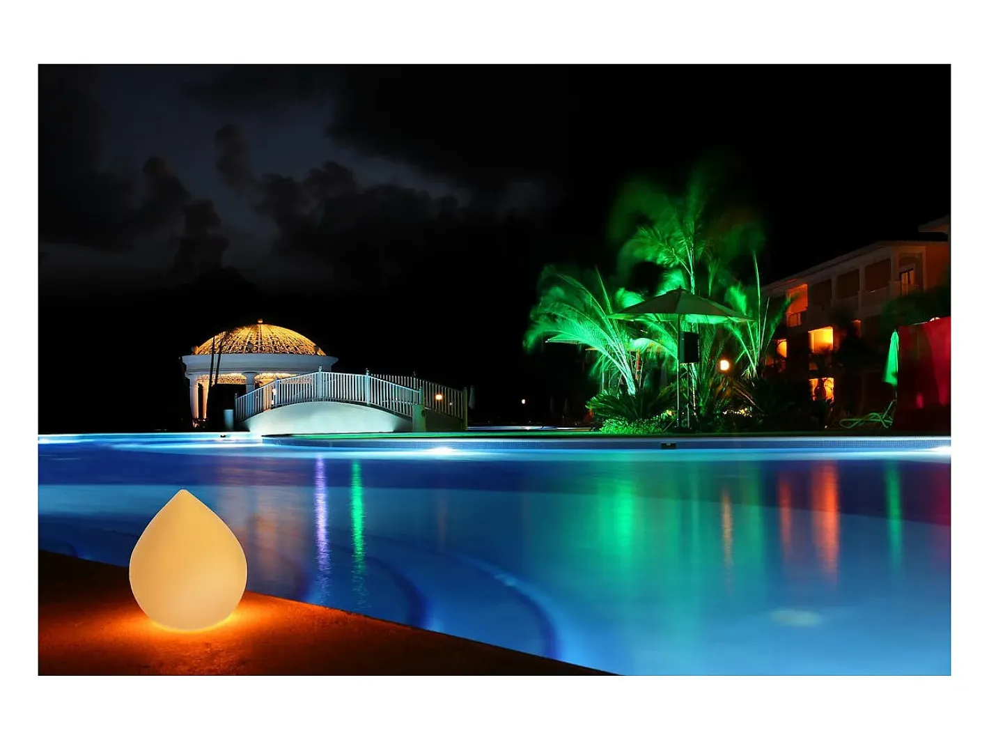 Habitat et jardin Iluminación Exterior-Lámpara "LED DECO"-17 x 17 x 21cm Blanco