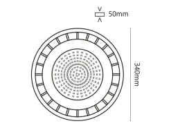 Clearance Lámpara LED industrial "UFO" 150W para 5/6 metros de altura Negro