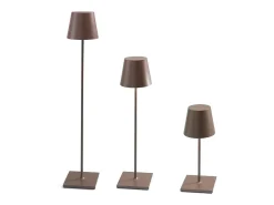 Outlet Lámpara LED Poldina Pro XXL Corten recargable y regulable de 150 cm con batería de hasta 12 horas Marru00f3n