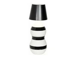 Lámpara De Mesa-Lámpara LED Poldina STOPPER de Zafferano, recargable y portátil, color , con batería hasta 12 horas Negro