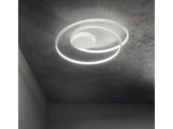 Ideal Lux Lámpara LED semiempotrada LED decorativa en forma de remolino integrada, negra, 3000K Negro Hot