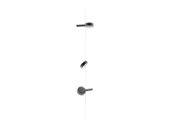Clearance Lámpara LED suspendida Zafferano SUPER O negra recargable y regulable - 2 módulos de luz Negro