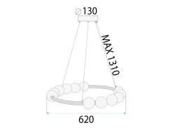 Lámpara Suspendida-Lámpara Led Toolight App1553-Cp Gold Dorado
