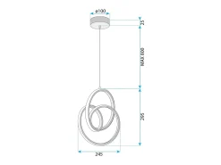Lámpara Led Toolight G076-1Cp Gold Dorado Clearance