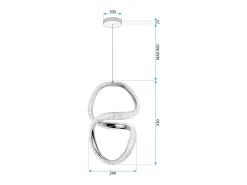 Lámpara Suspendida-Lámpara Led Toolight G069-Cp Gold Dorado
