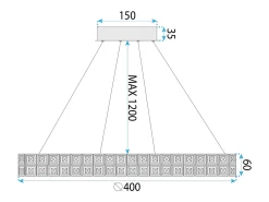 Lámpara Suspendida-Lámpara Led Toolight Ms004-Cp Chrome Gris