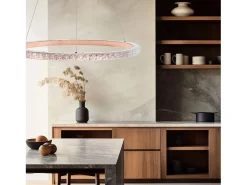 Lámpara Suspendida-Lámpara Led Toolight Ms009-Cp Rose Gold 59Cm Rosa