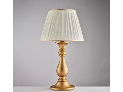 Lámpara Suspendida-Lámpara Lucca de madera dorada antigua, 1 luz con pantalla dm.35 H.60 Ø35 BL271-LM-OR Dorado