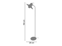 TOSEL Lámpara para Escritorio , metal, , A150xD29xP29cm Violeta