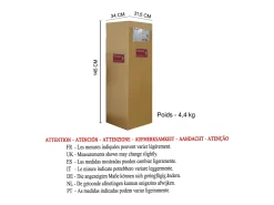 TOSEL Lámpara De Pie-Lámpara para Escritorio ,metal, , A 150xD29xP29cm Negro