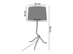 TOSEL Lámpara De Pie-Lámpara para Escritorio ,madera, , A 180xD80xP80cm Negro