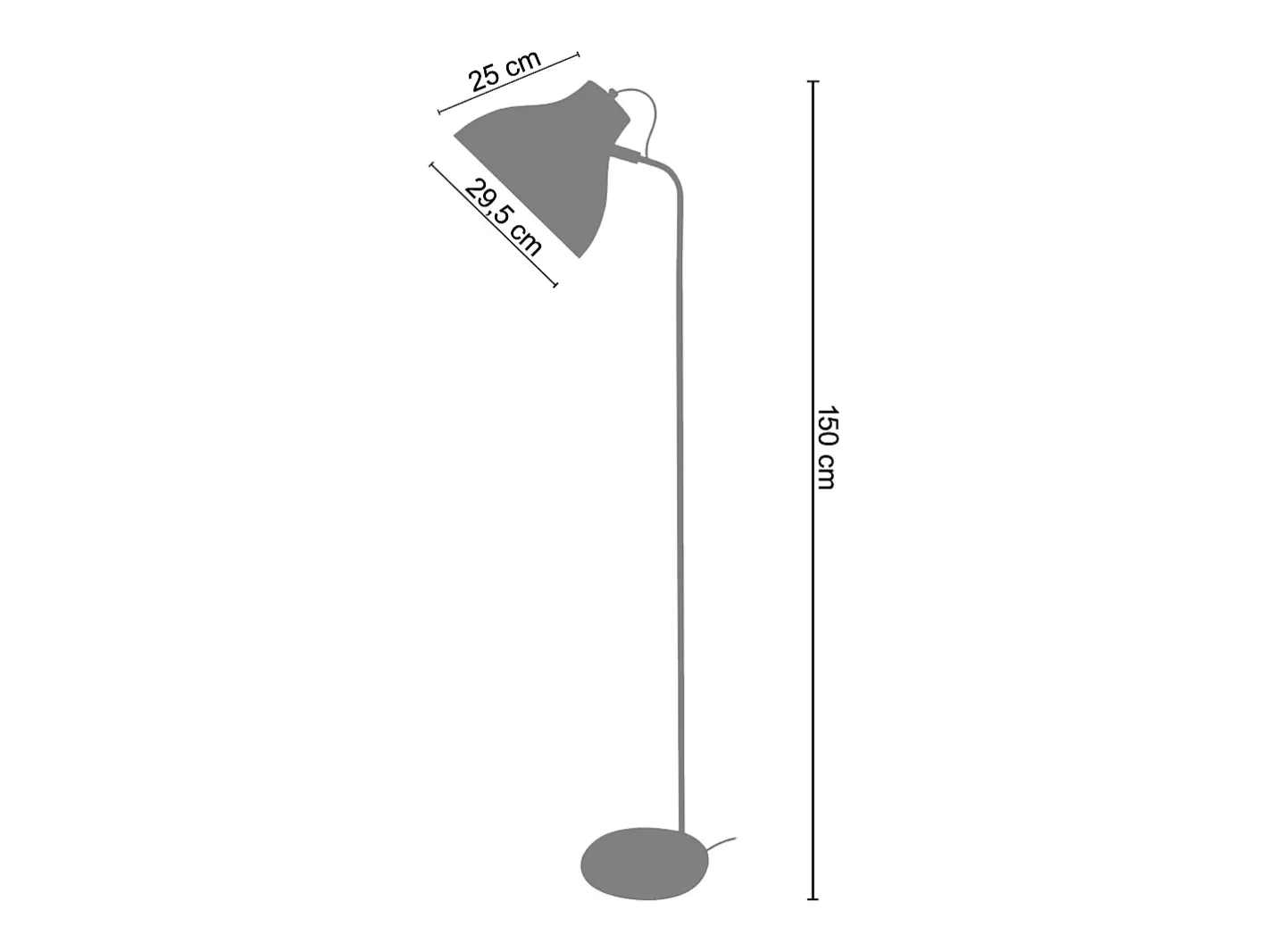 TOSEL Lámpara para Escritorio ,metal,Marrón,A150xD29xP40cm Marru00f3n Clearance