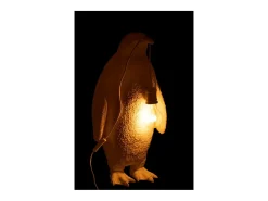 J-Line Lámpara pingüino de resina Blanca 32.5x31x59cm Blanco