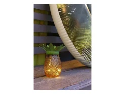 Lámpara solar piña - GALIX - Metal/Vidrio - 5 LED - 8 horas de iluminación Amarillo Best