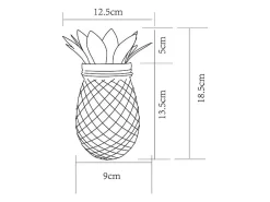 Lámpara solar piña - GALIX - Metal/Vidrio - 5 LED - 8 horas de iluminación Amarillo Best