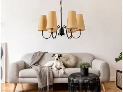 Lámpara Suspendida-Lámpara Toolight App753-6 Black Negro