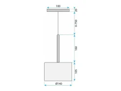 Lámpara Suspendida-Lámpara Toolight App1698-1Cp A Brown Marru00f3n