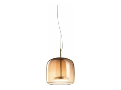 Lámpara Suspendida-Lámpara Toolight App613-1Cp Amber Brown Marru00f3n