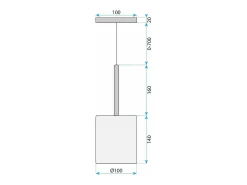 Hot Lámpara Toolight App1702-1Cp B Grey Gris
