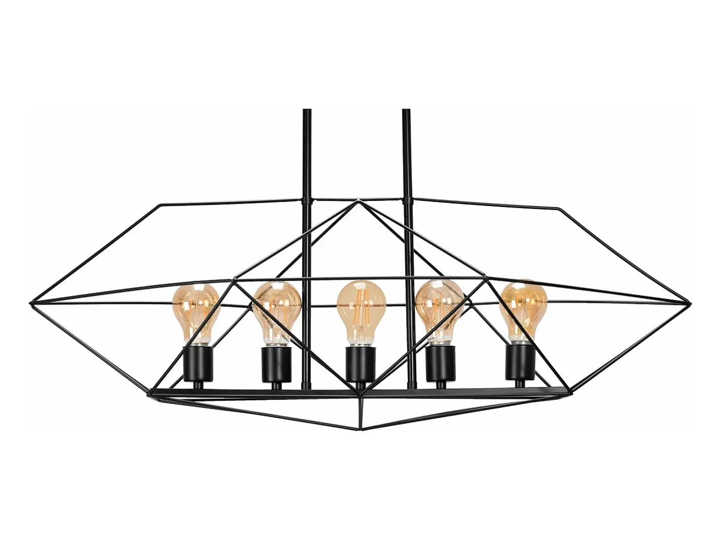 Lámpara Suspendida-Lámpara Toolight App1037-5Cp Black Negro