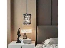 Lámpara Suspendida-Lámpara Toolight App1110-1Cp Black Negro