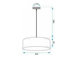 Lámpara Suspendida-Lámpara Toolight App1333-1Cp Black Negro