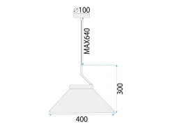 Lámpara Suspendida-Lámpara Toolight App1670-1Cp Black White Negro