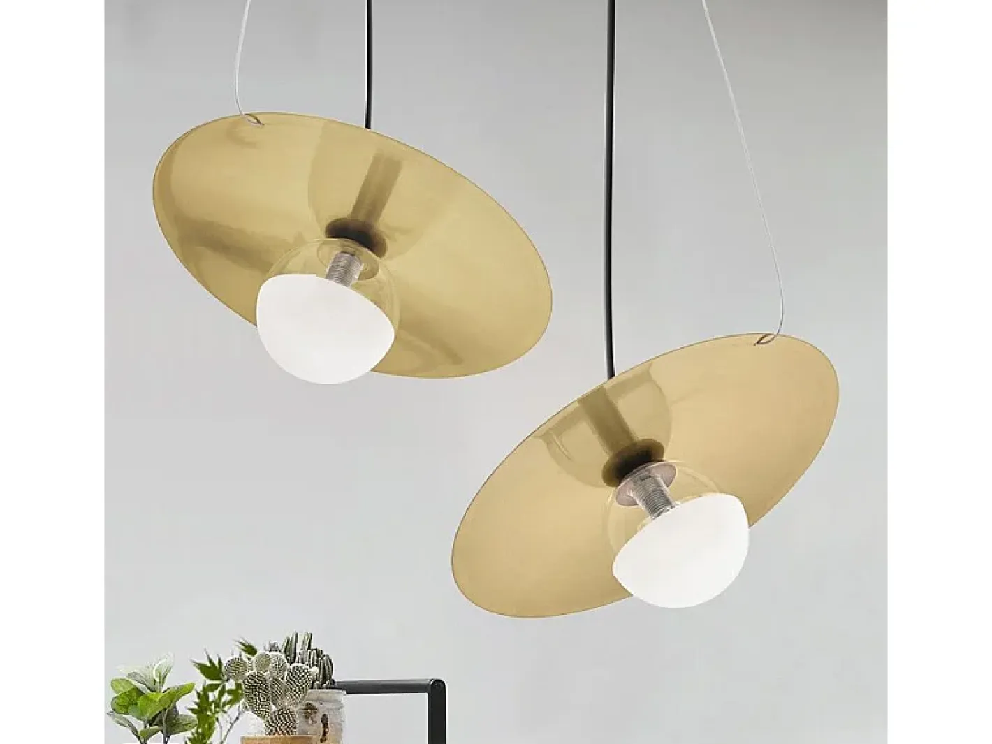 Lámpara Suspendida-Lámpara Toolight App1417-Cp Black Gold Negro