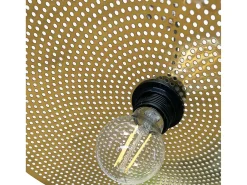 Lámpara Suspendida-Lámpara Toolight App1470-1Cp Black Brush Gold Negro