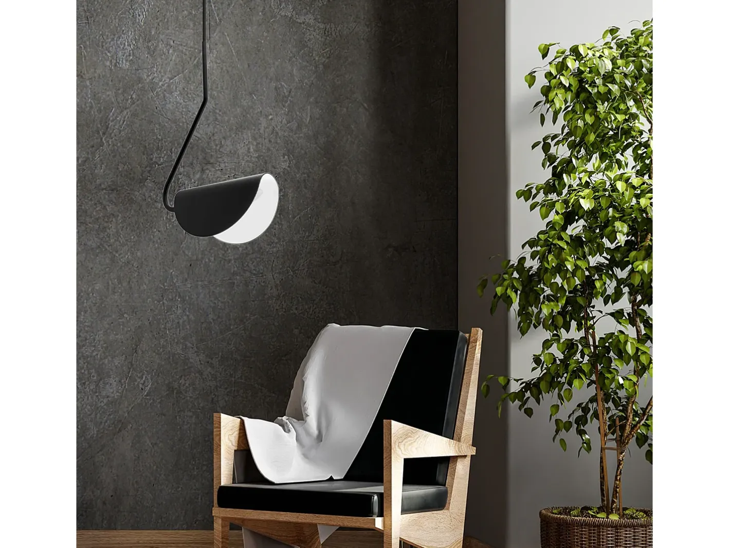 Outlet Lámpara Toolight App1263-1Cp Black Negro