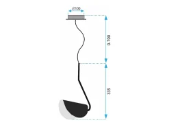 Outlet Lámpara Toolight App1263-1Cp Black Negro