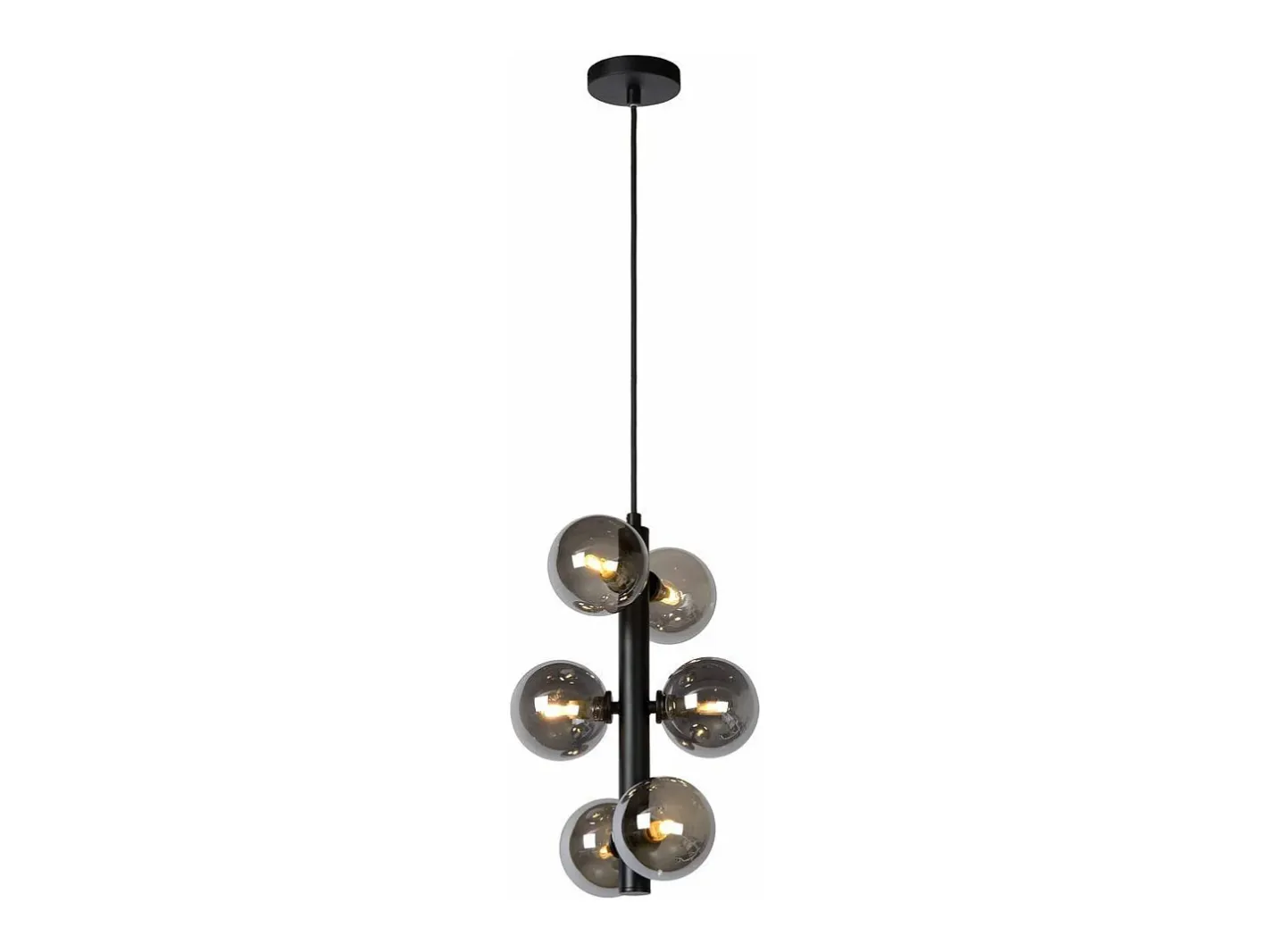 Lámpara Suspendida-Lámpara Toolight App1163-6Cp Black Grey Negro