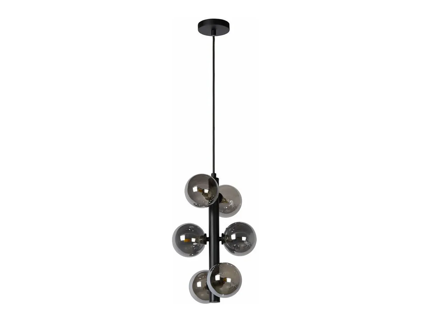 Lámpara Suspendida-Lámpara Toolight App1163-6Cp Black Grey Negro