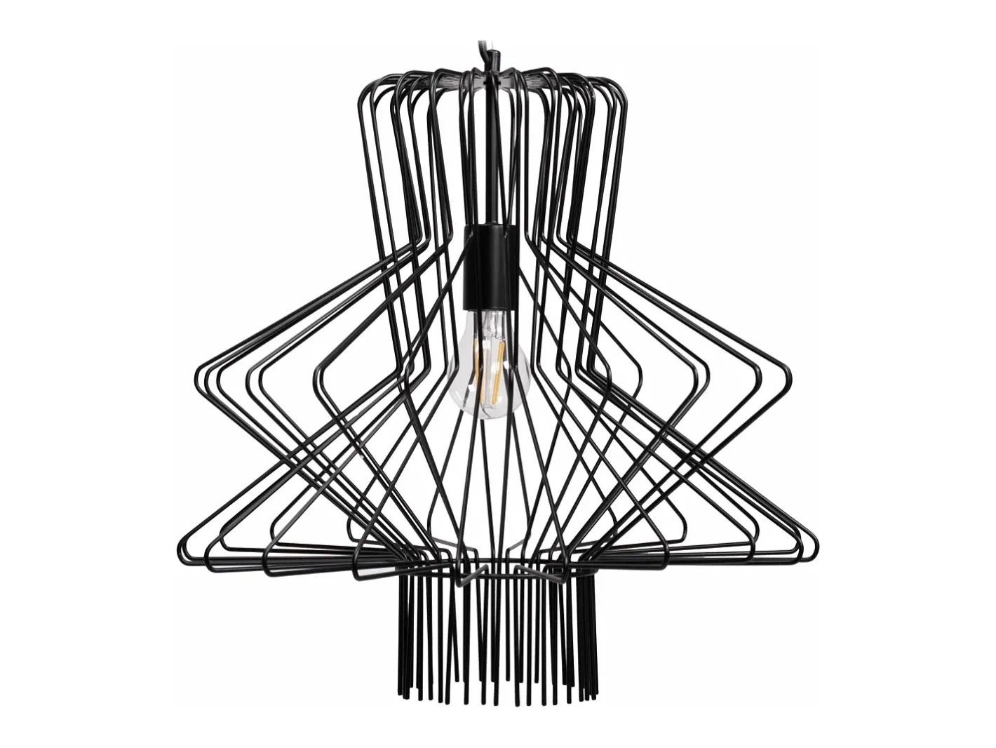 Lámpara Suspendida-Lámpara Toolight App1458-1Cp Black Negro