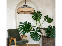 Lámpara Suspendida-Lámpara Toolight App1317-1Cp Boho Beige