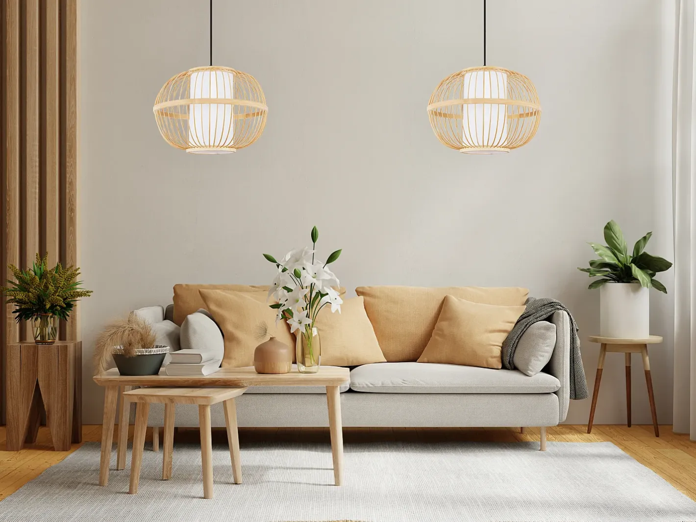 Lámpara Toolight App1631-1Cp Boho 30Cn Beige Outlet