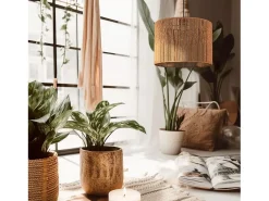 Discount Lámpara Toolight App1323-1Cp Boho 25Cm Brown Marru00f3n