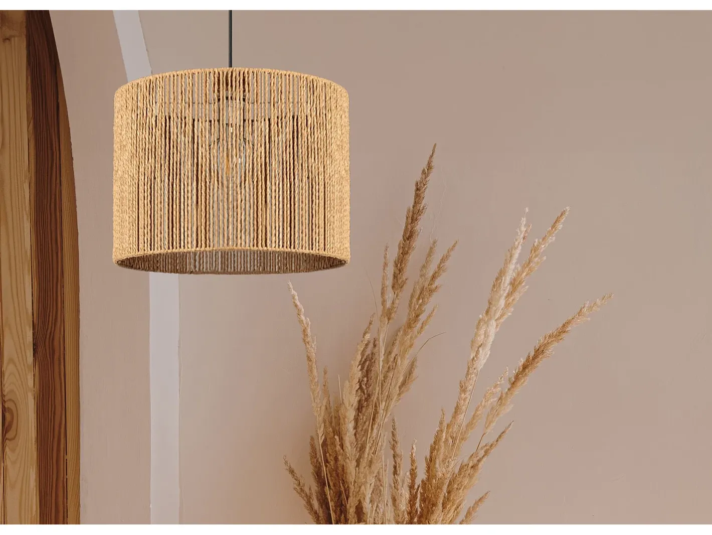 Discount Lámpara Toolight App1324-1Cp Boho 30Cm Brown Marru00f3n