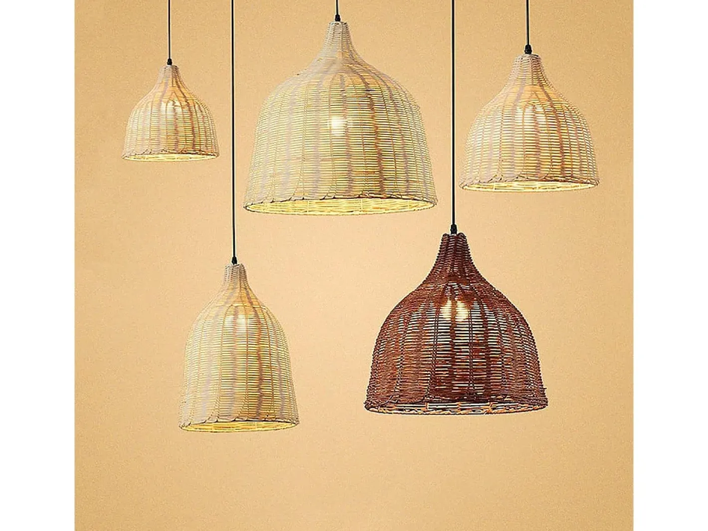 Lámpara Suspendida-Lámpara Toolight App1646-1Cp Boho Beige