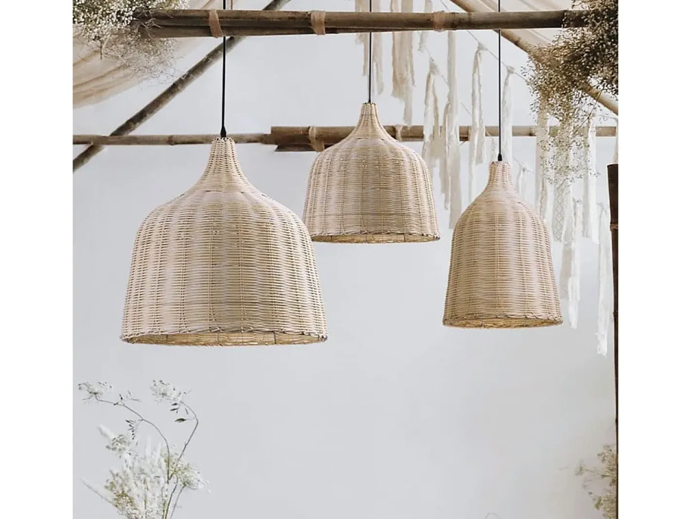 Lámpara Suspendida-Lámpara Toolight App1646-1Cp Boho Beige